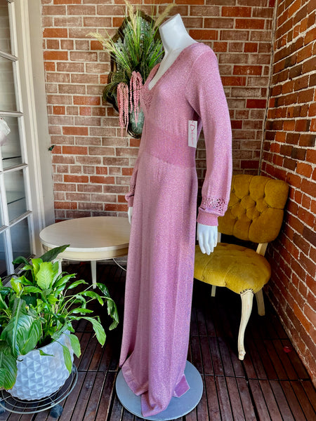 1970s Pink Lurex Dress