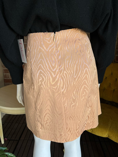 1990s Beige Mini Skirt