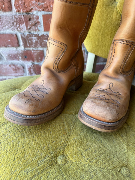 1970s Leather Campus Boots