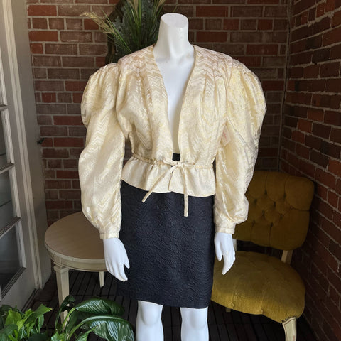 1960s Vogue Paris Originals Gold Lamé Jacket