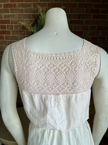 1910 Light Pink Cotton Corset Cover