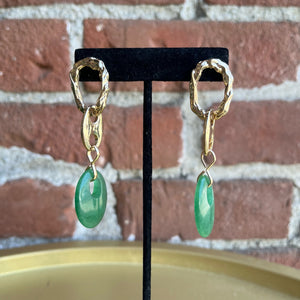 1990s Gold and Jadeite Earrings