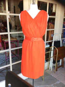 Orangered  chaffon dress