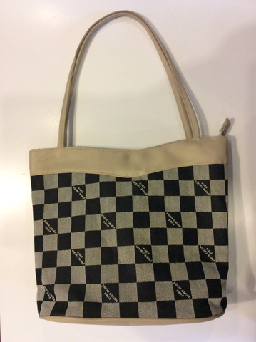 Black checker pierre cardin paris bag
