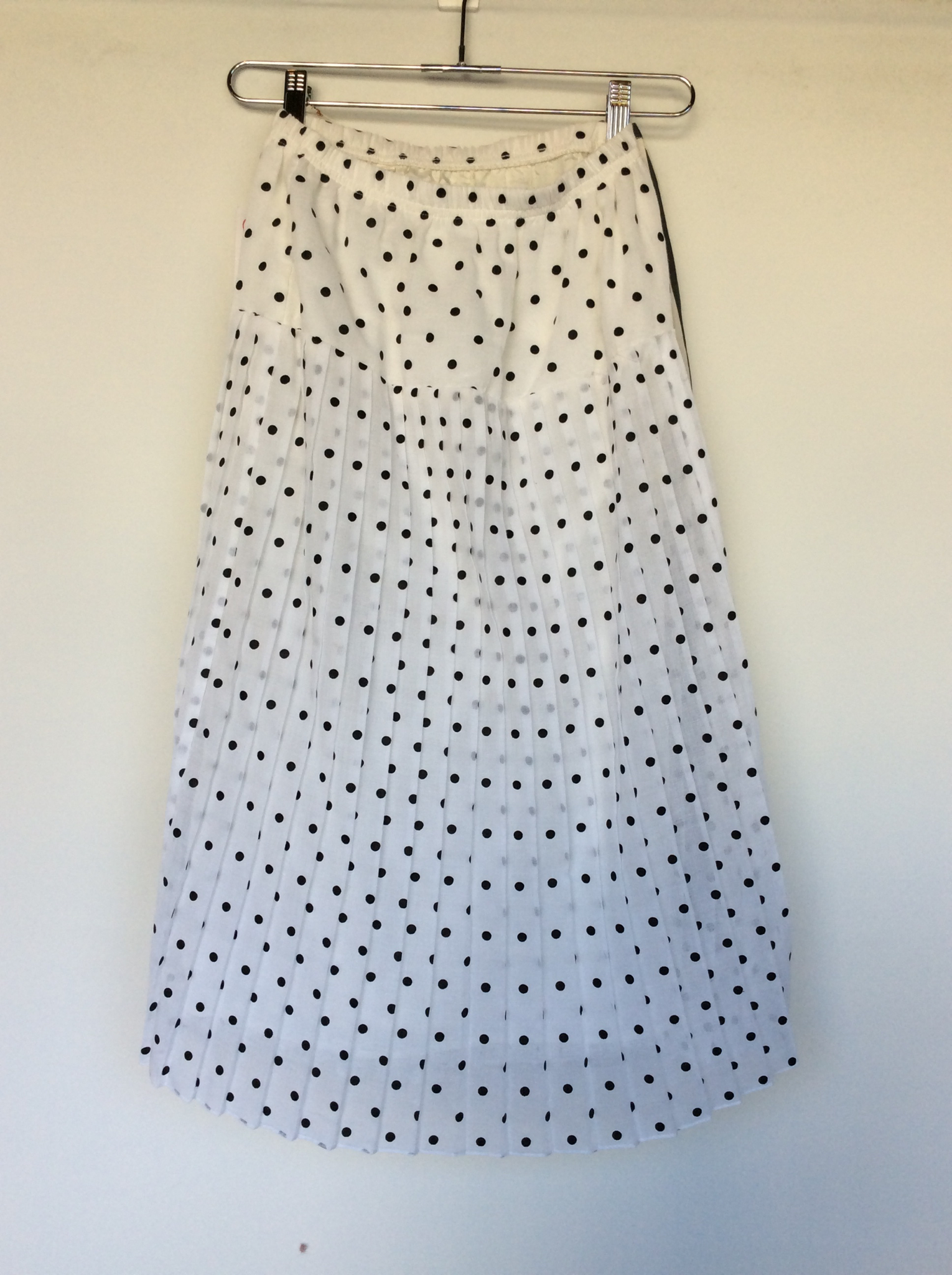 White black polka dot skirt