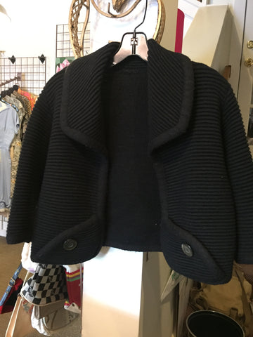 1960s ribbed chubby crop jacket
