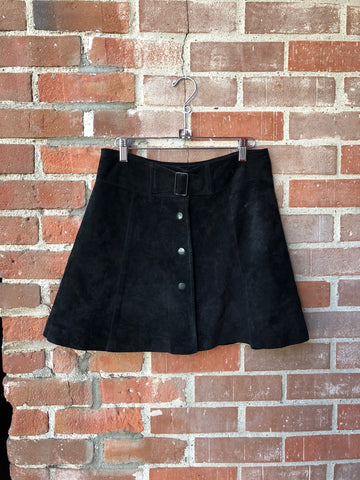 vintage suede mini skirt