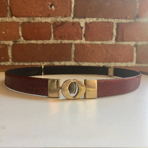 Red Snakeskin Belt