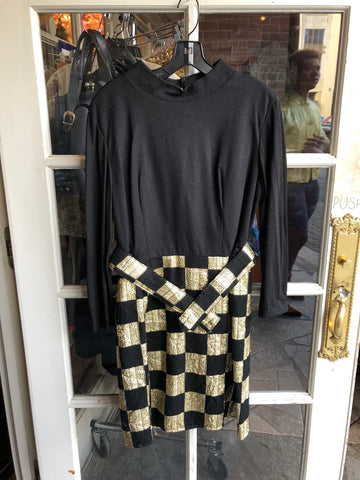 1960s checker board dress