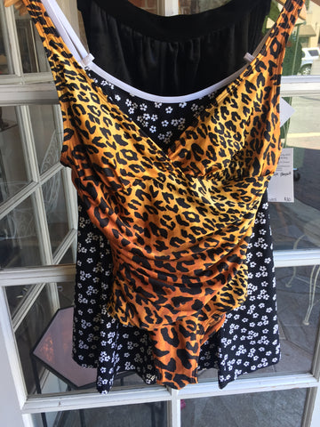 1980s oscar de la renta leopard swimsuit