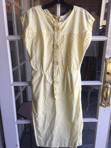 1960s yellow cotton dress