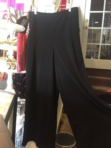 black wide leg trousers