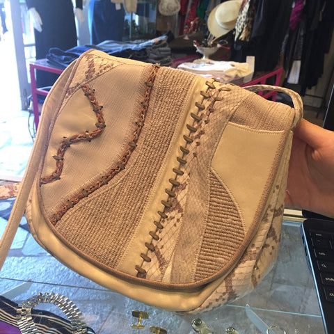snakeskin texture crossbody