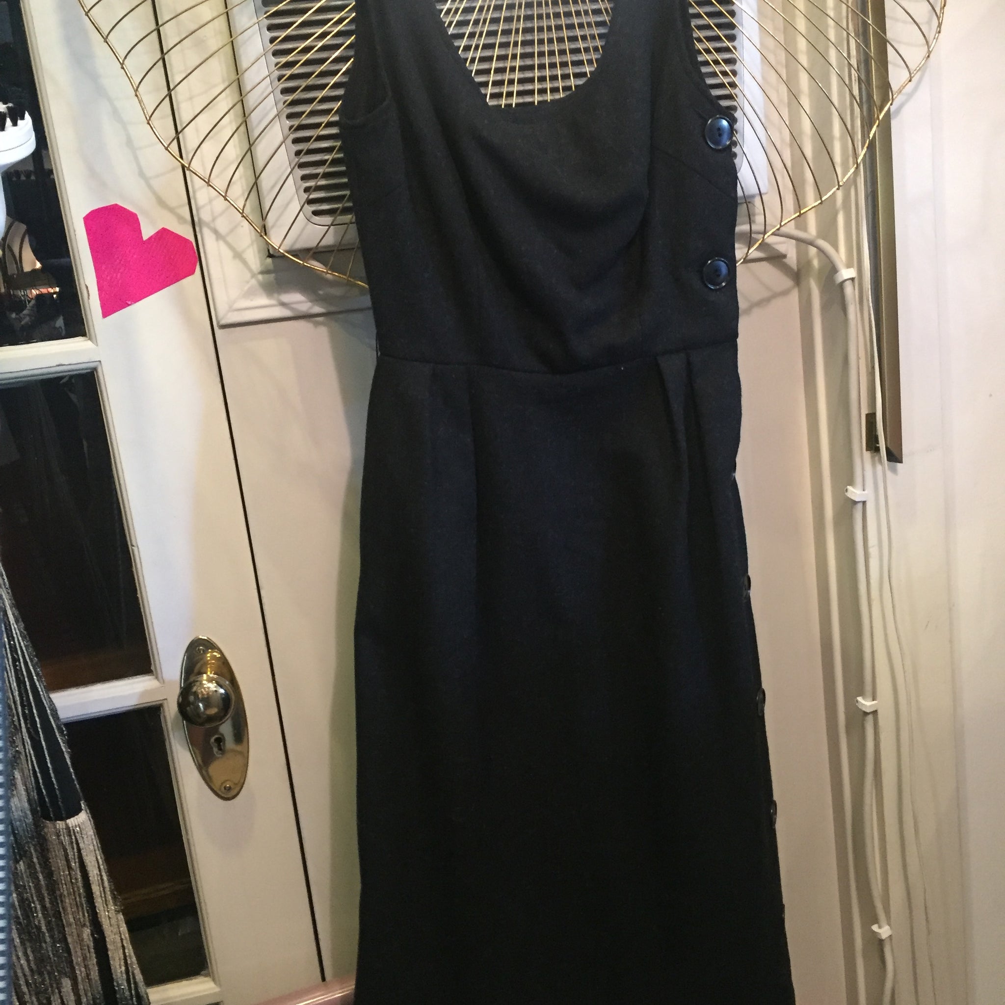 1950s wool sleeveless dress
