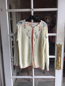 1960s embroidered sweater