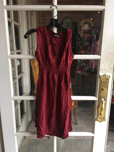 1990s Burgundy Dress