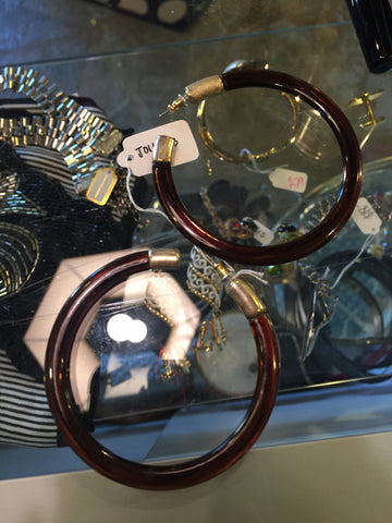 brown plastic hoops big