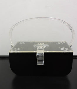 Lucite box purse set
