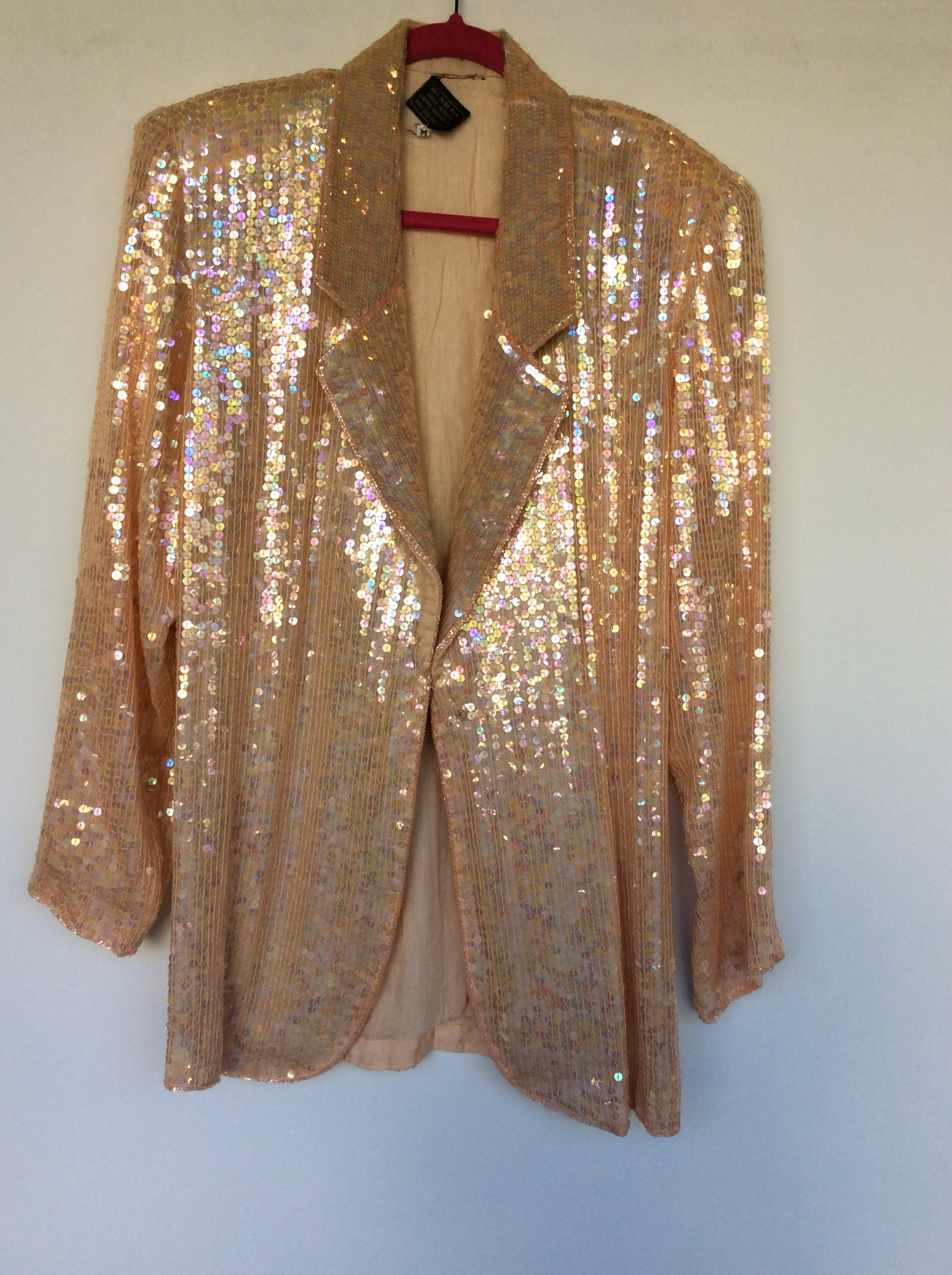 1980 pink sequin blazer