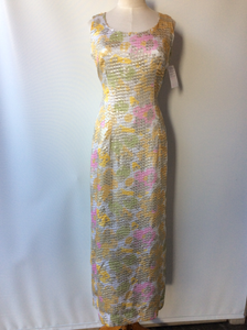 Sequin flower dress long