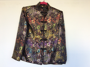 Colorful embroidered  chinese jacket blouse