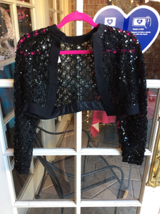 Cropped jacket sequin