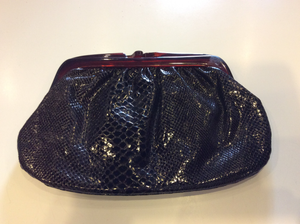 Lucite Leather Clutch