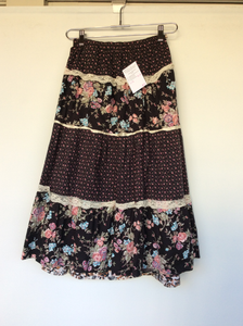 1970  floral skirt