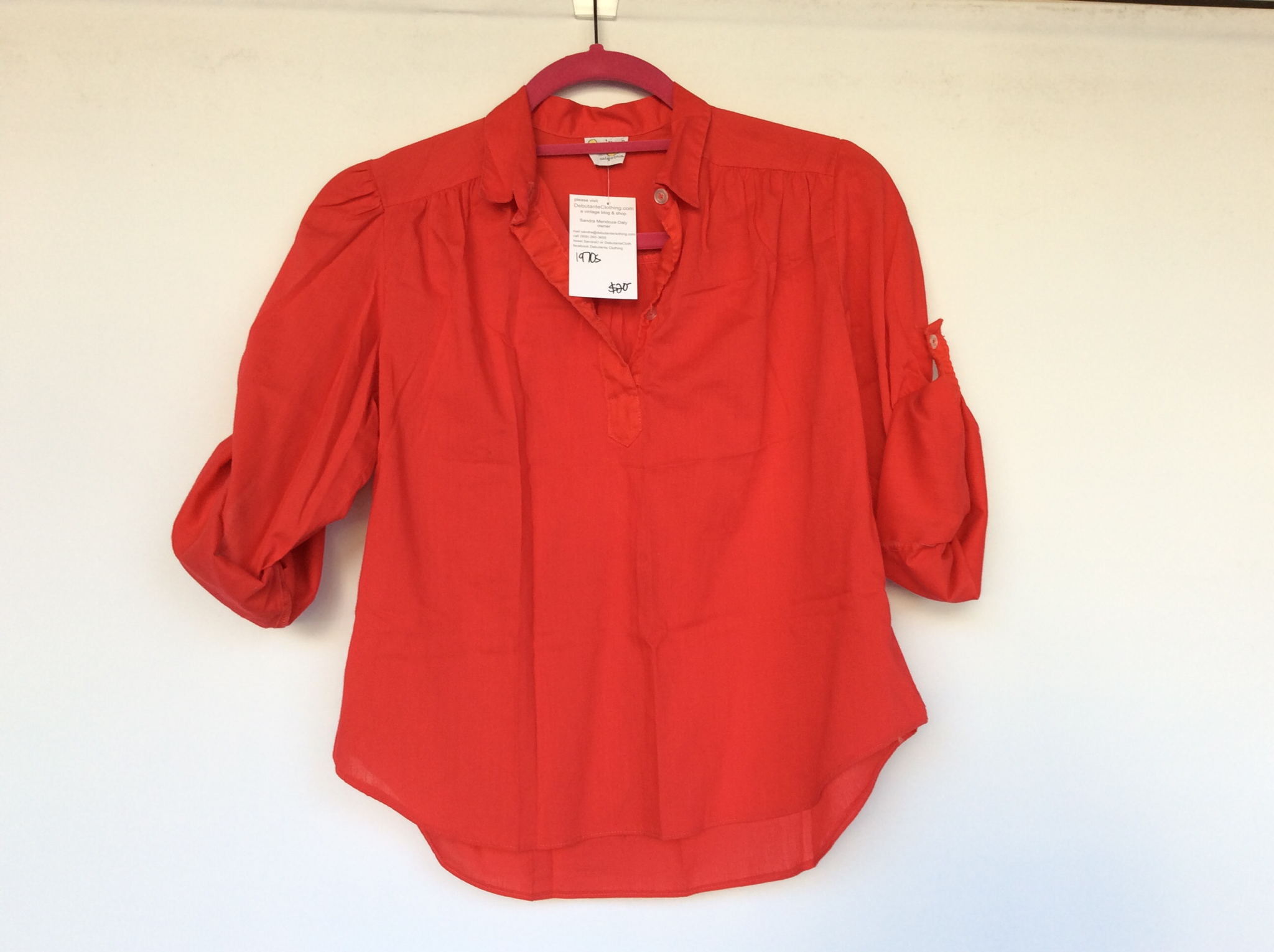 1970 red blouse