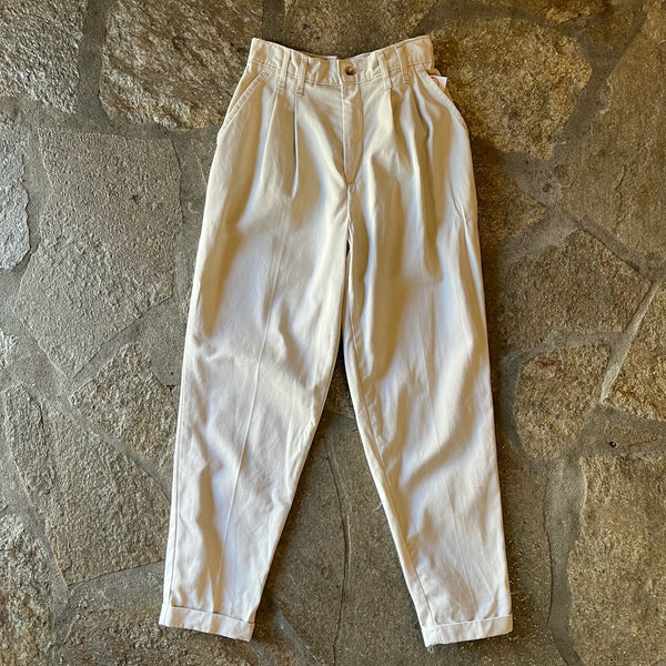 1980s Chic Khaki Pants