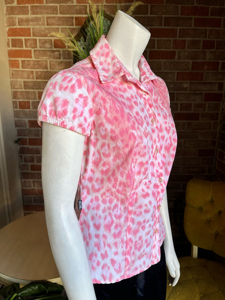 Moschino Pink Leopard Top