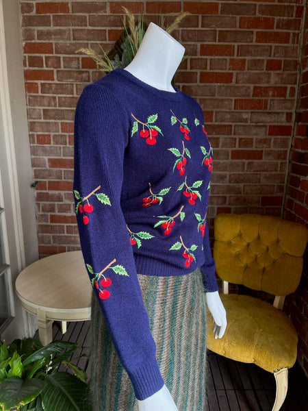 1960s Cherry Sweater