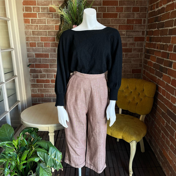 1950s Deadstock Taupe Clam Digger Pants