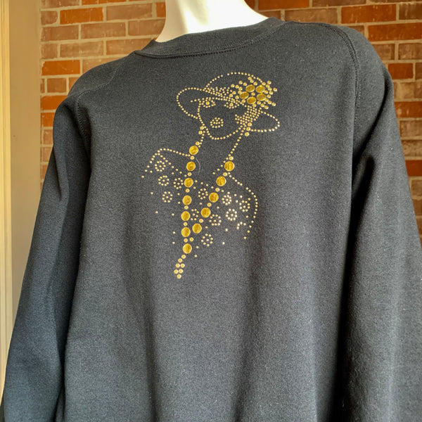 1980s Art Deco Lady Sweatshirt