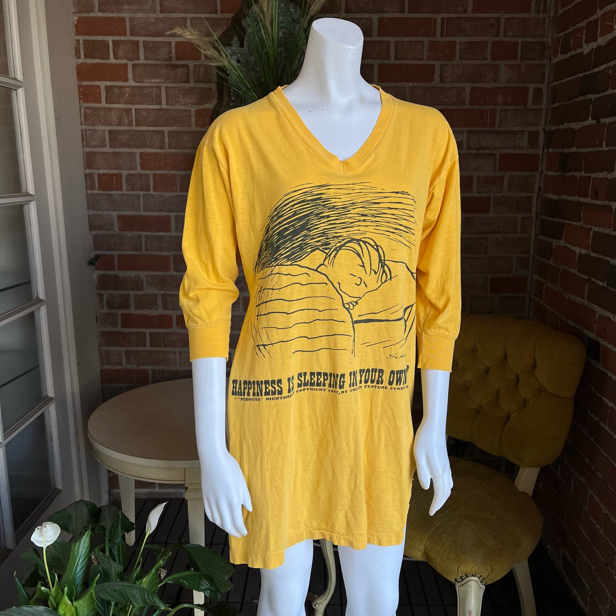 SUPER RARE 1967 Peanuts Night Shirt Mayo Spruce