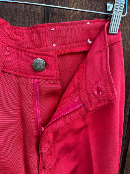1970s Studio 54 Red Disco Pants
