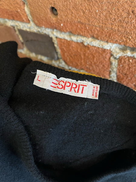 1980s ESPRIT Black Sweater