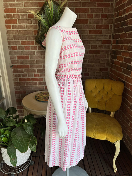 1960s Pink Butterfly Novelty Dress