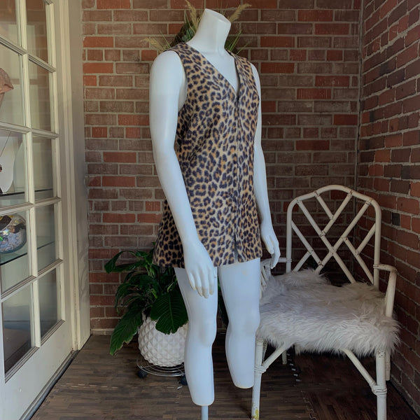 1960s Leopard Tunic Dress