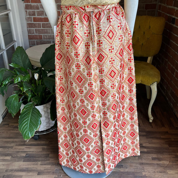 1960s Aztec Maxi Skirt