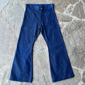 1970s Sea Farer Flared Dungarees Jeans