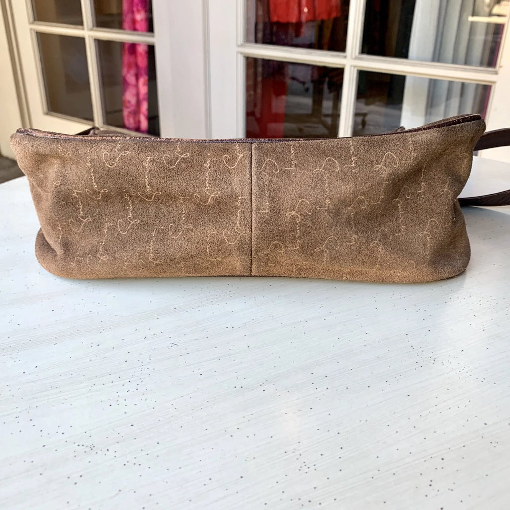 Givenchy Vintage Canvas Brown Shoulder Bag.