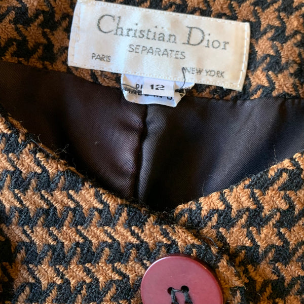 1990s Christian Dior Houndstooth Blazer