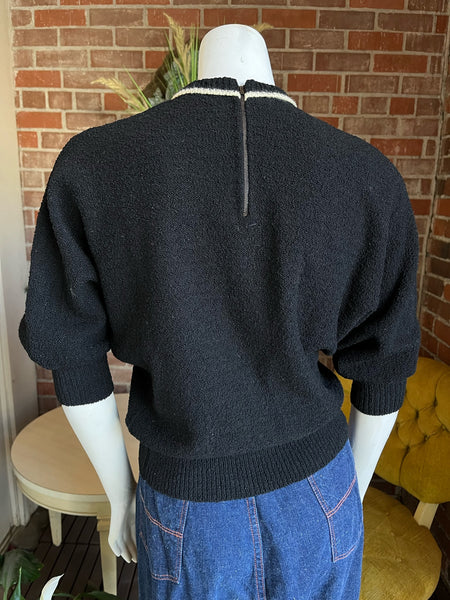 1950s Dolman Sleeve Chevron Sweater