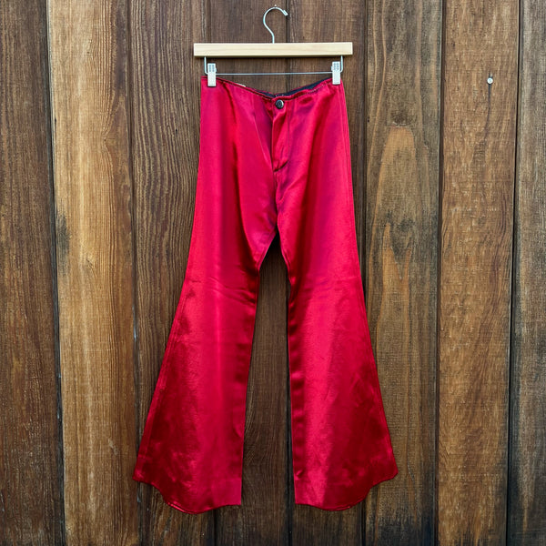 1970s Cranberry Bell Bottom Flares