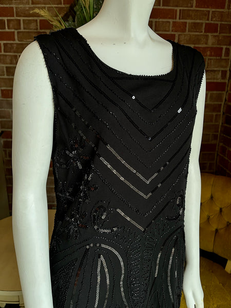 Black Flapper Style Dress