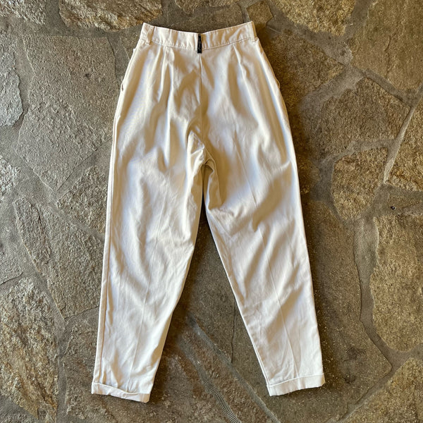 1980s Chic Khaki Pants