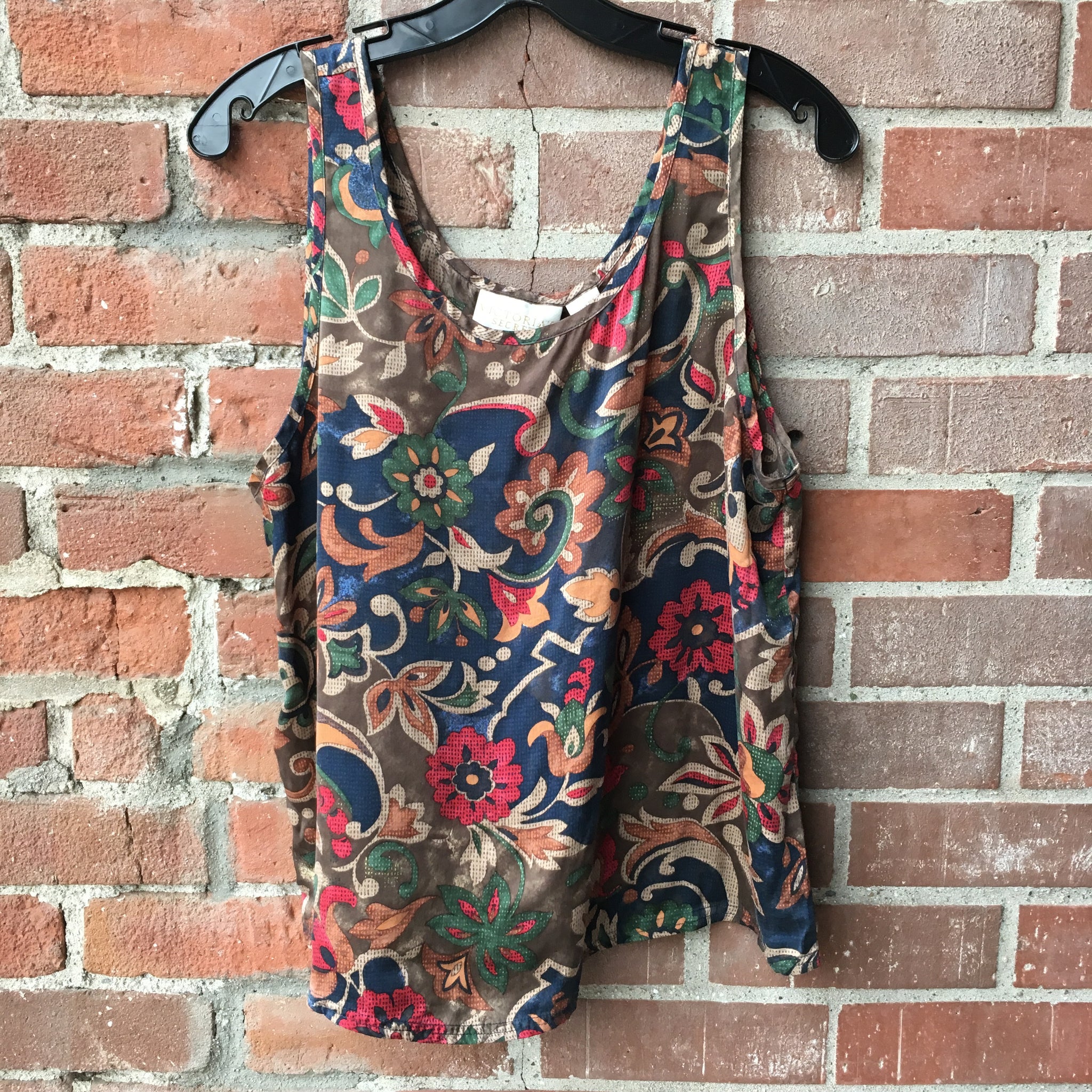 Vintage Floral Silk Tank Victoria’s Secret