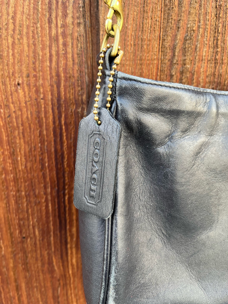 COACH Black Leather Shoulder Bag, 9