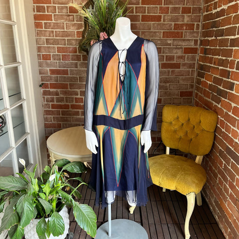 1980s does 1920s Silk Dress